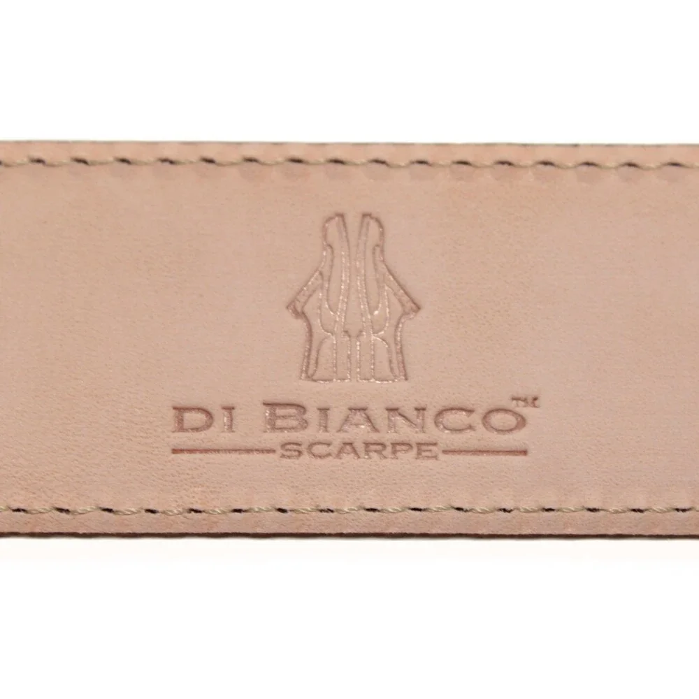 Di Bianco NWT Cut to Size Dress Belt In Solid Brown Leather One Size